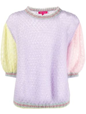 Rose Carmine colour-block knit jumper - Purple