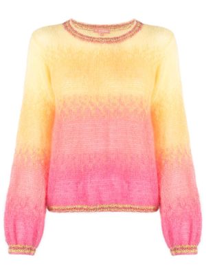 Rose Carmine ombré-effect sweatshirt - Yellow