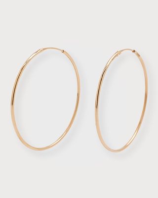 Rose Gold Circle Hoop Earrings