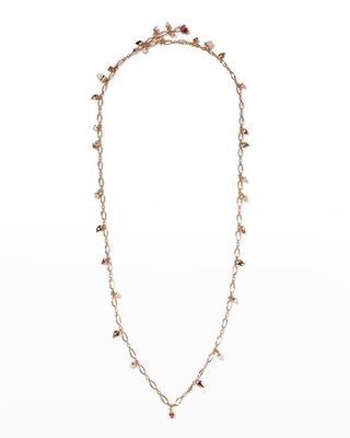 Rose Gold Mikado Blush Necklace with Diamonds