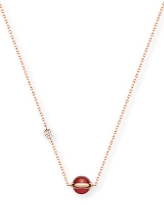 Rose Gold Possession Carnelian Mini Pendant Necklace