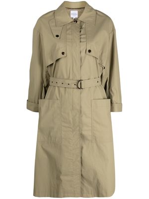 Roseanna belted-waist trench coat - Green