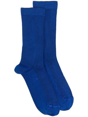 Roseanna Dancer Ecosse ribbed-knit socks - Blue