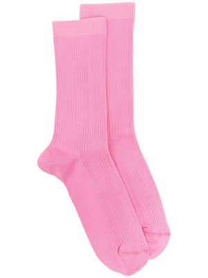 Roseanna Dancer Ecosse ribbed-knit socks - Pink