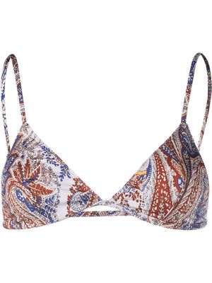 Roseanna Music paisley-print bikini top - Blue