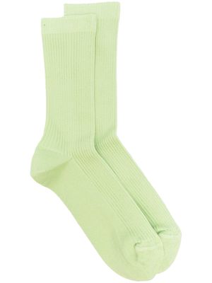 Roseanna solid-color ribbed socks - Green