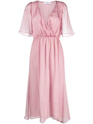 Roseanna V-neck silk midi dress - Pink