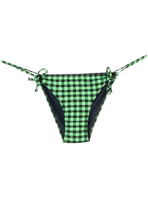 Roseanna Wood Domino gingham bikini bottoms - Green
