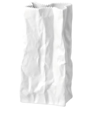 Rosenthal 22cm paper-bag porcelain vase - White
