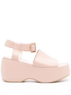 Rosetta Getty 80mm leather platform sandals - Pink