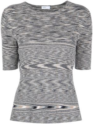 Rosetta Getty abstract-pattern fine-knit top - Grey