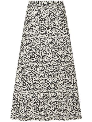 Rosetta Getty abstract-print maxi skirt - Black