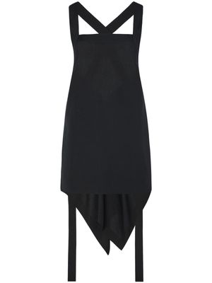 Rosetta Getty asymmetric apron top - Black