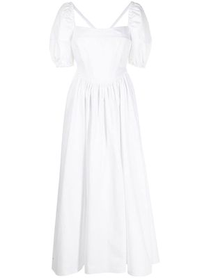 Rosetta Getty backless corset midi dress - White