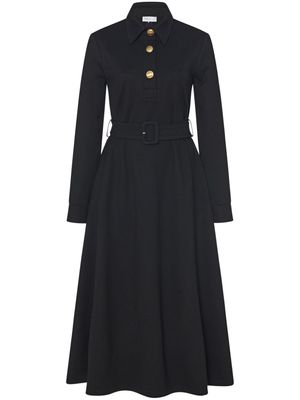 Rosetta Getty belted shirt midi dress - Black
