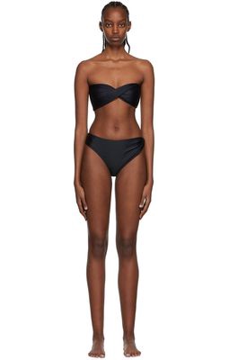 Rosetta Getty Black Twisted Bikini Set