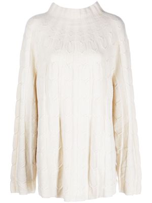 Rosetta Getty cable-knit long-sleeve jumper - White