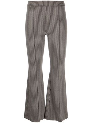 Rosetta Getty cropped houndstooth trousers - Grey