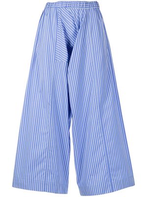 Rosetta Getty cropped wide-leg trousers - Blue
