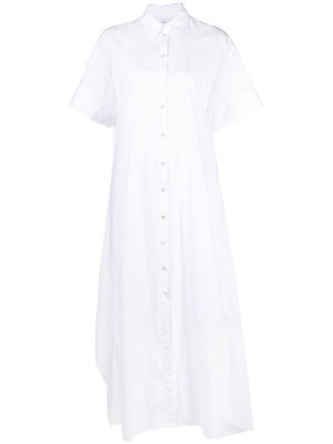 Rosetta Getty drape-detail shirt dress - White
