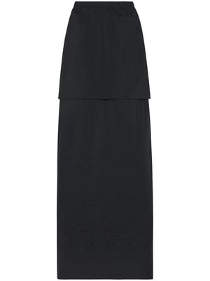 Rosetta Getty floor-length layered maxi skirt - Black