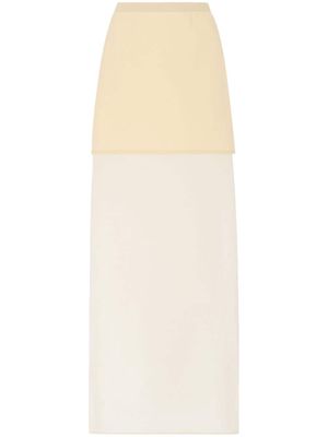 Rosetta Getty floor-length layered maxi skirt - Neutrals