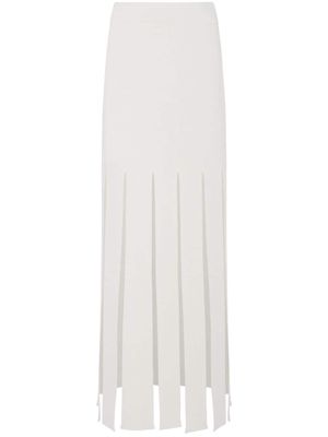 Rosetta Getty fringed maxi skirt - Neutrals