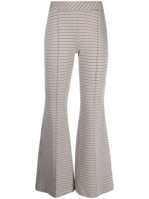Rosetta Getty houndstooth-check flared trousers - Orange