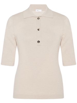 Rosetta Getty knitted polo shirt - Neutrals