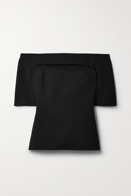 Rosetta Getty - Off-the-shoulder Cutout Stretch-jersey Top - Black