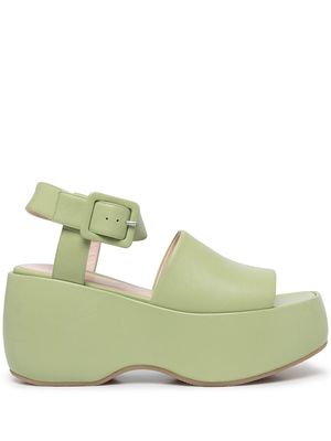Rosetta Getty open-toe platform clog sandals - Green