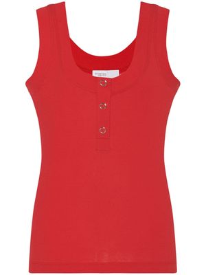 Rosetta Getty organic cotton henley top - Red