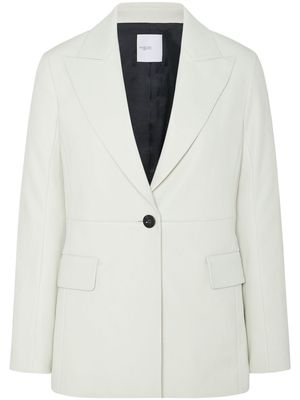 Rosetta Getty peak-lapel leather blazer - Neutrals