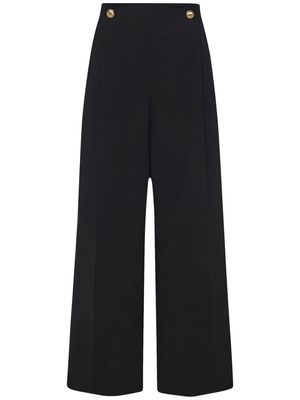 Rosetta Getty pleated wool-blend trousers - Black