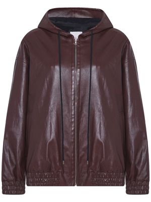Rosetta Getty Plonge leather hooded jacket - Brown