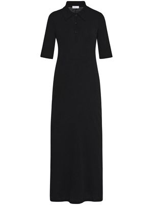 Rosetta Getty polo-collar cotton dress - Black