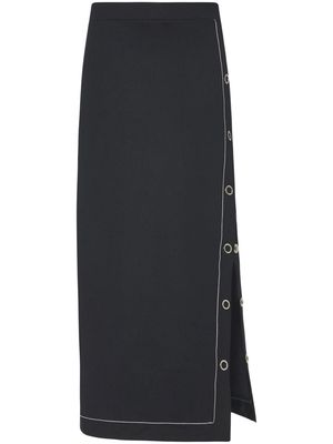 Rosetta Getty press-stud midi skirt - Black