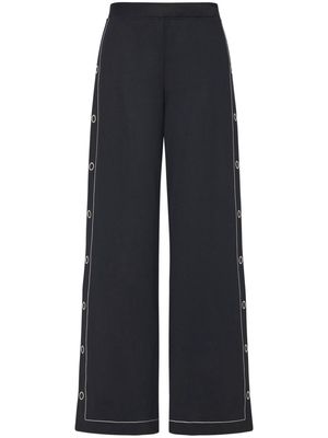 Rosetta Getty press-stud wide-leg trousers - Black