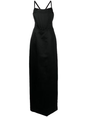 Rosetta Getty silk corset maxi dress - Black