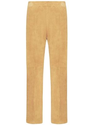Rosetta Getty straight-leg suede trousers - Brown