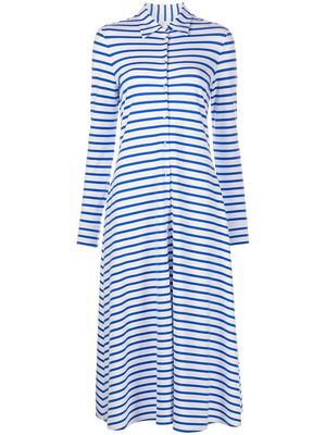 Rosetta Getty striped midi shirtdress - Blue