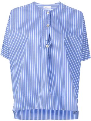 Rosetta Getty striped short-sleeve shirt - Blue