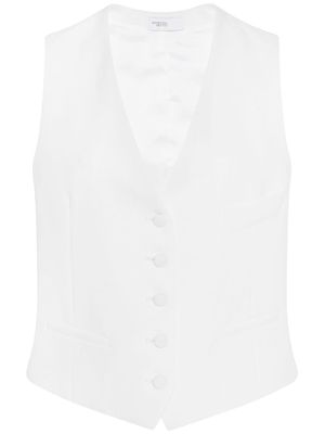Rosetta Getty tailored V-neck waistcoat - White