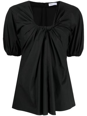 Rosetta Getty twisted-neckline detail blouse - Black