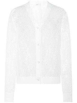 Rosetta Getty V-neck mesh cardigan - Neutrals