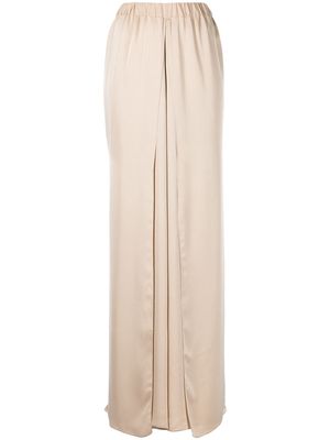 Rosetta Getty wide-leg front slit trousers - CLAY