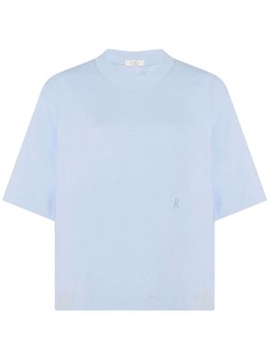 Rosetta Getty x Violet Getty logo-embroidered cotton T-shirt - Blue