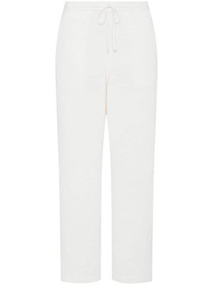 Rosetta Getty x Violet Getty wool-cotton track pants - White