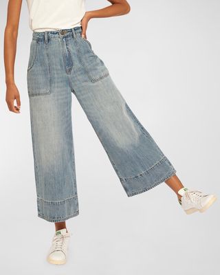 Rosetta High-Rise Wide-Leg Denim Jeans