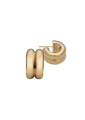 Rosie 18K-Gold-Plated Huggie Hoop Earrings